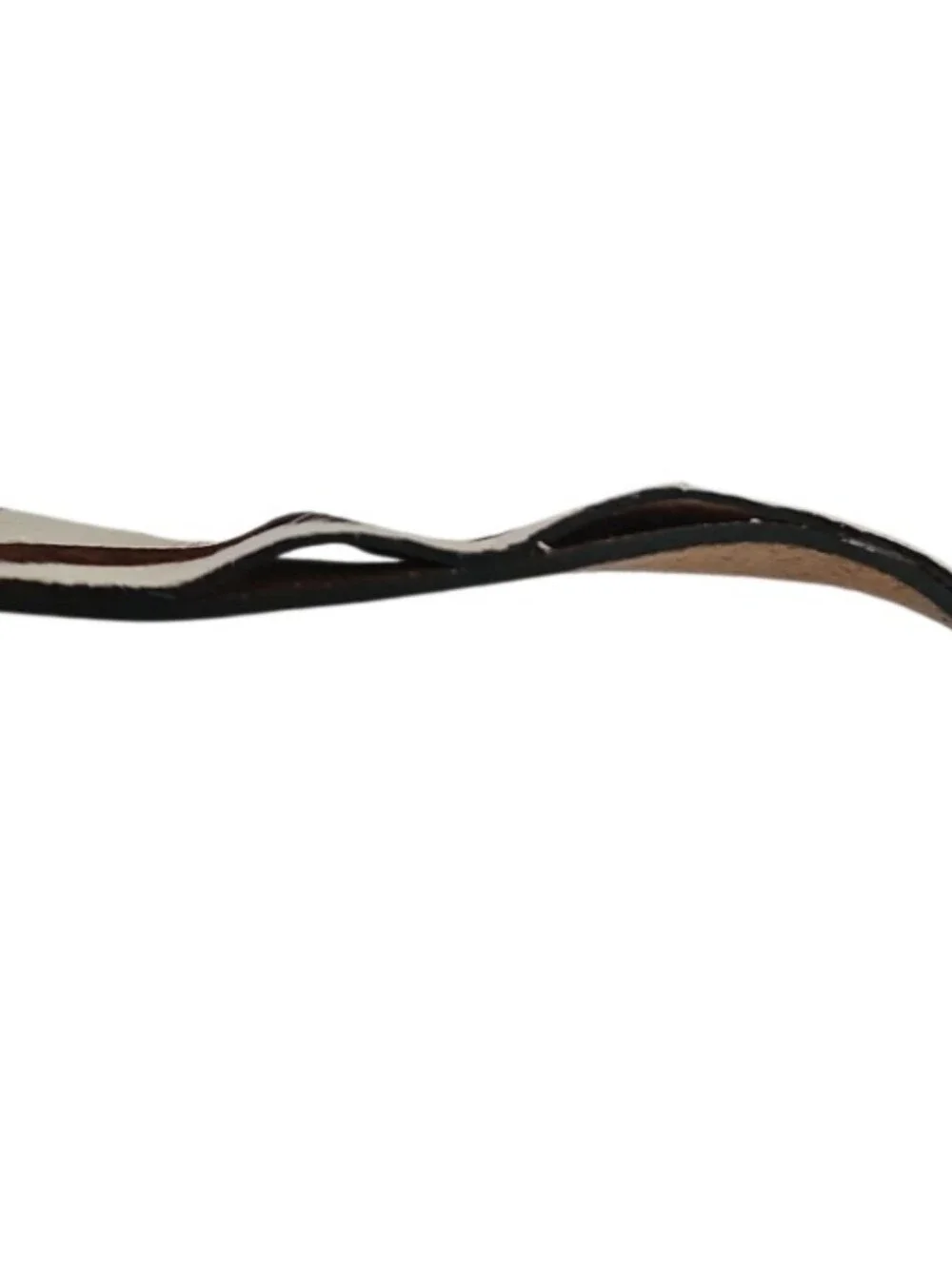 J.Crew Hair On Leather Zebra Belt Sz S/M Equestrian Statement Animal Print Brown - Picture 11 of 14